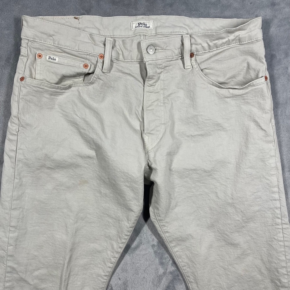 Polo Ralph Lauren‎ Varick Slim Straight Men's Khaki Chinos Size 34(35)x30 - Picture 6 of 12